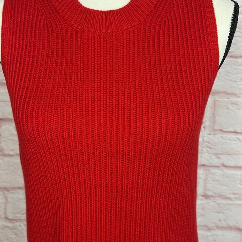 NWOT J Crew Red Vest Pullover Sweater Sz S - Picture 7 of 11